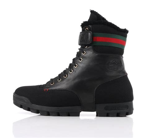 mens gucci combat boots|thigh high gucci boots.